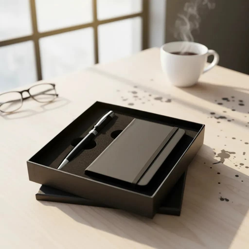 Kit Executivo Bloco De Notas E Caneta Personalizado