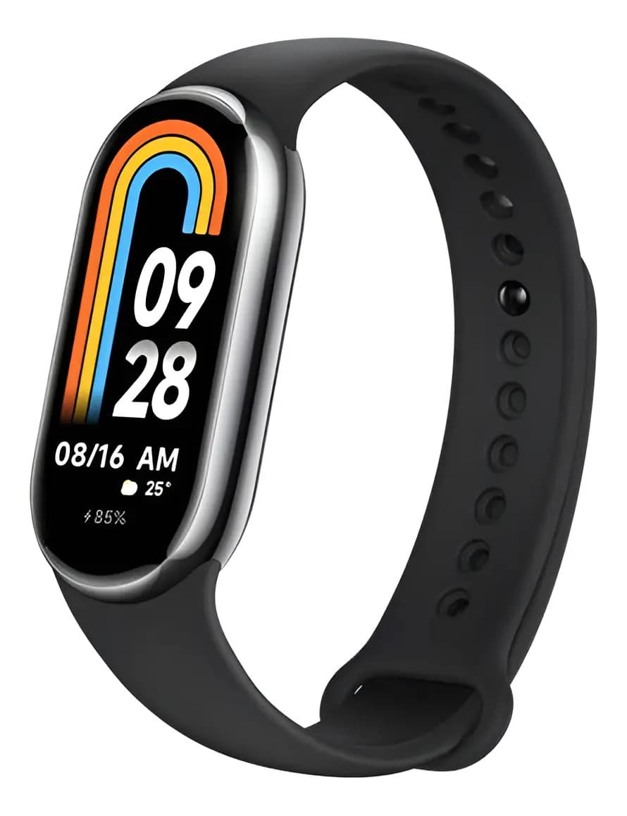 Smartwatch Xiaomi Smart Band 8 Caixa Branco Pulseira Preto