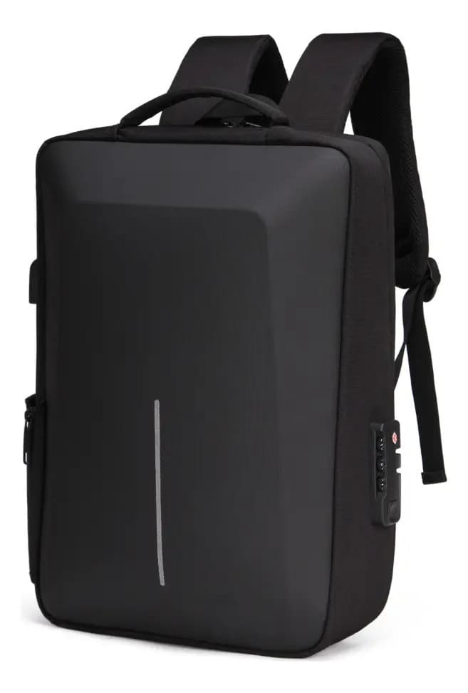 Mochila Bolsa Reforçada Notebook 15.6 Impermeável Antifurto Cor Mochila Para Notebook Preta