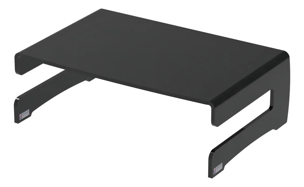 Suporte Monitor Preto Acrílico P/ Monitor Led Lcd Com Apoio