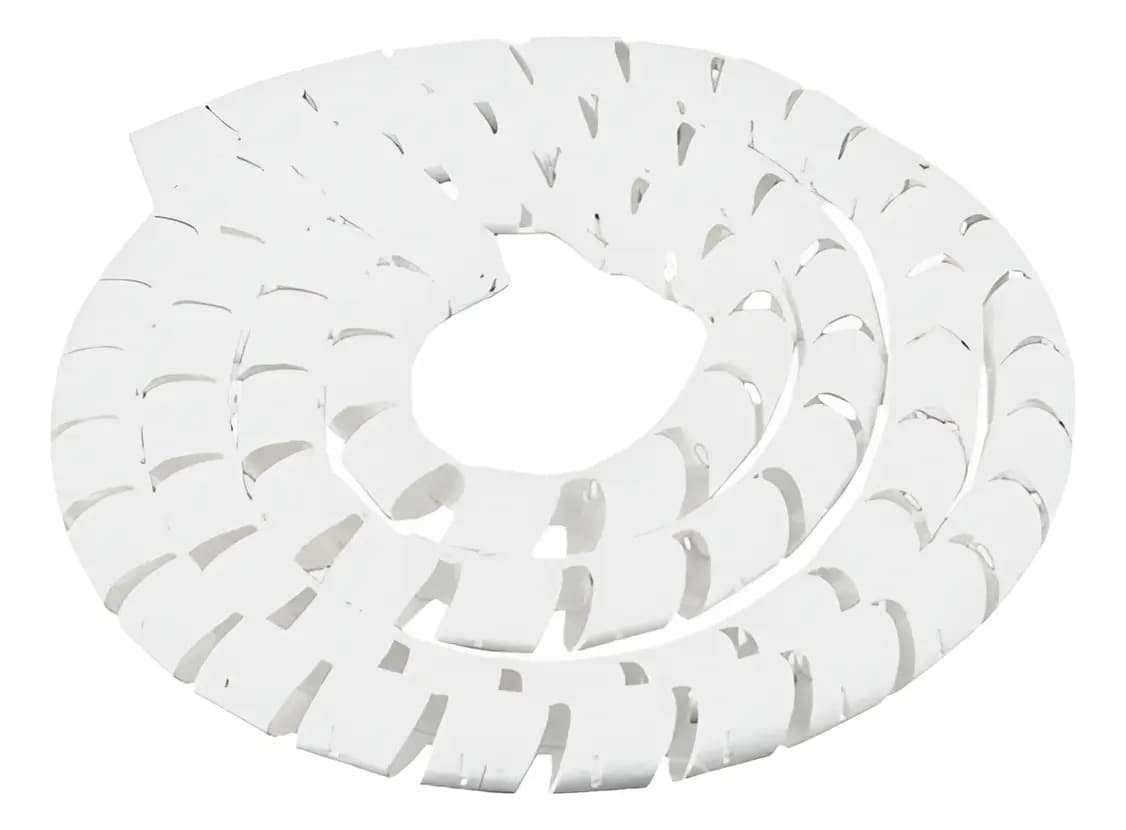 Organizador Cabos Espiral Sibratec Branco/Transparente 10mm 10m