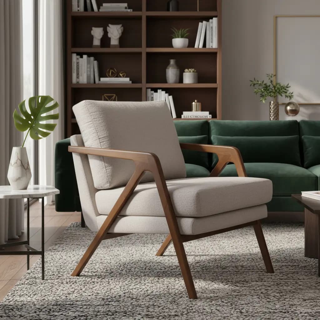 Poltrona Decorativa Costa Bege