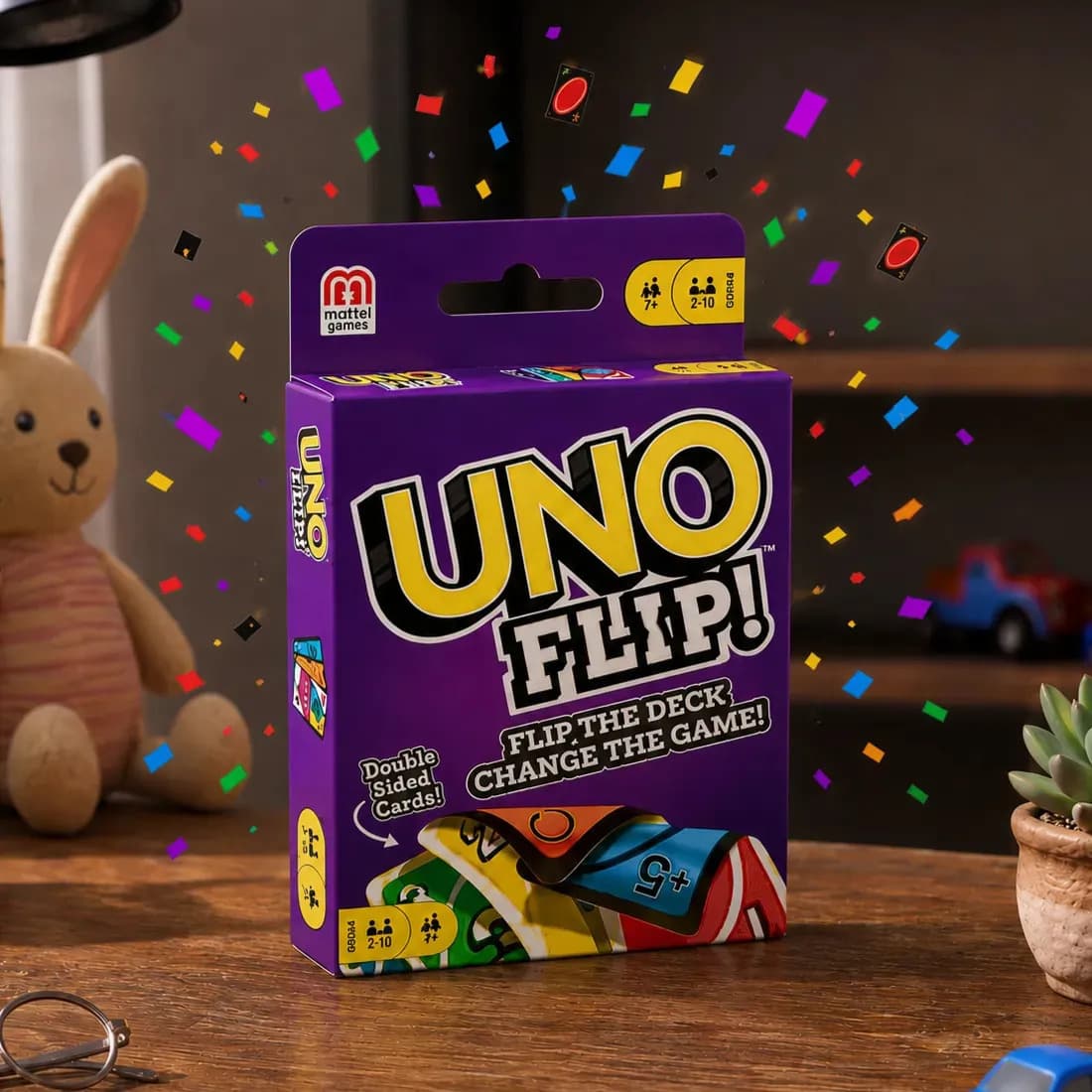 Jogo Cartas Uno Flip Colorido Baralho Completo 112 Cartas Premium Ideal Para Presente E Diversão