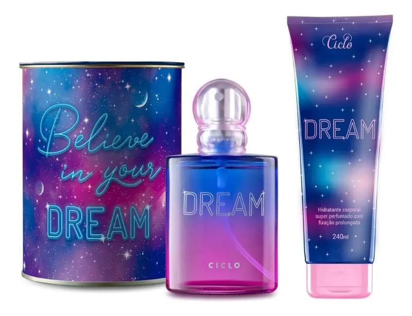 Kit Perfume Ciclo Dream Feminino 100ml e Loção Hidratante 240ml