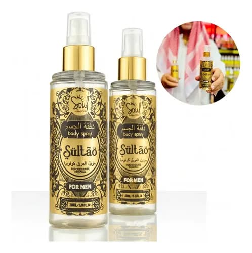 Body Splash Perfume Árabe Masculino 200ml Alta Fixação Luxo