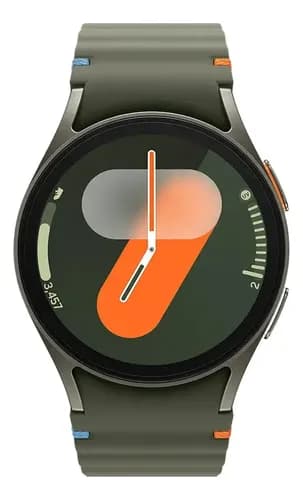 Samsung Galaxy Watch7 Smartwatch 40mm Bt Galaxy Ai Caixa Verde Pulseira Verde Bisel Verde Desenho da pulseira na