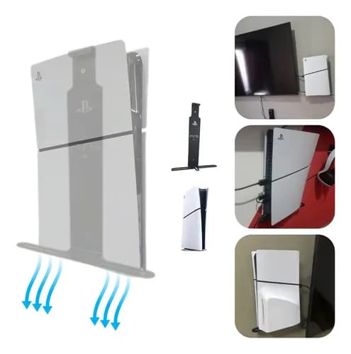 Suporte Ps5 Slim Design Exclusivo Para Parede Invisível