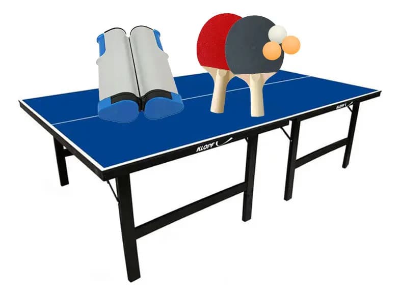 Mesa Ping Pong Mdp 15mm 1001 Klopf + Kit Completo 5091 Azul