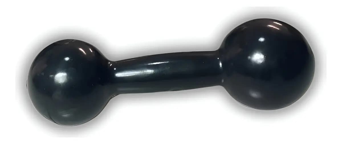 Henvifer Halter Bola 5kg Emborrachado Preto Academia Treino Casa