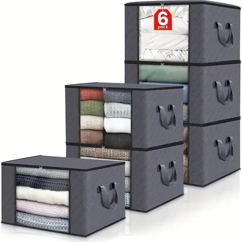 Kit 6 Saco Organizador Multiuso Dobrável Edredom Cobertor
