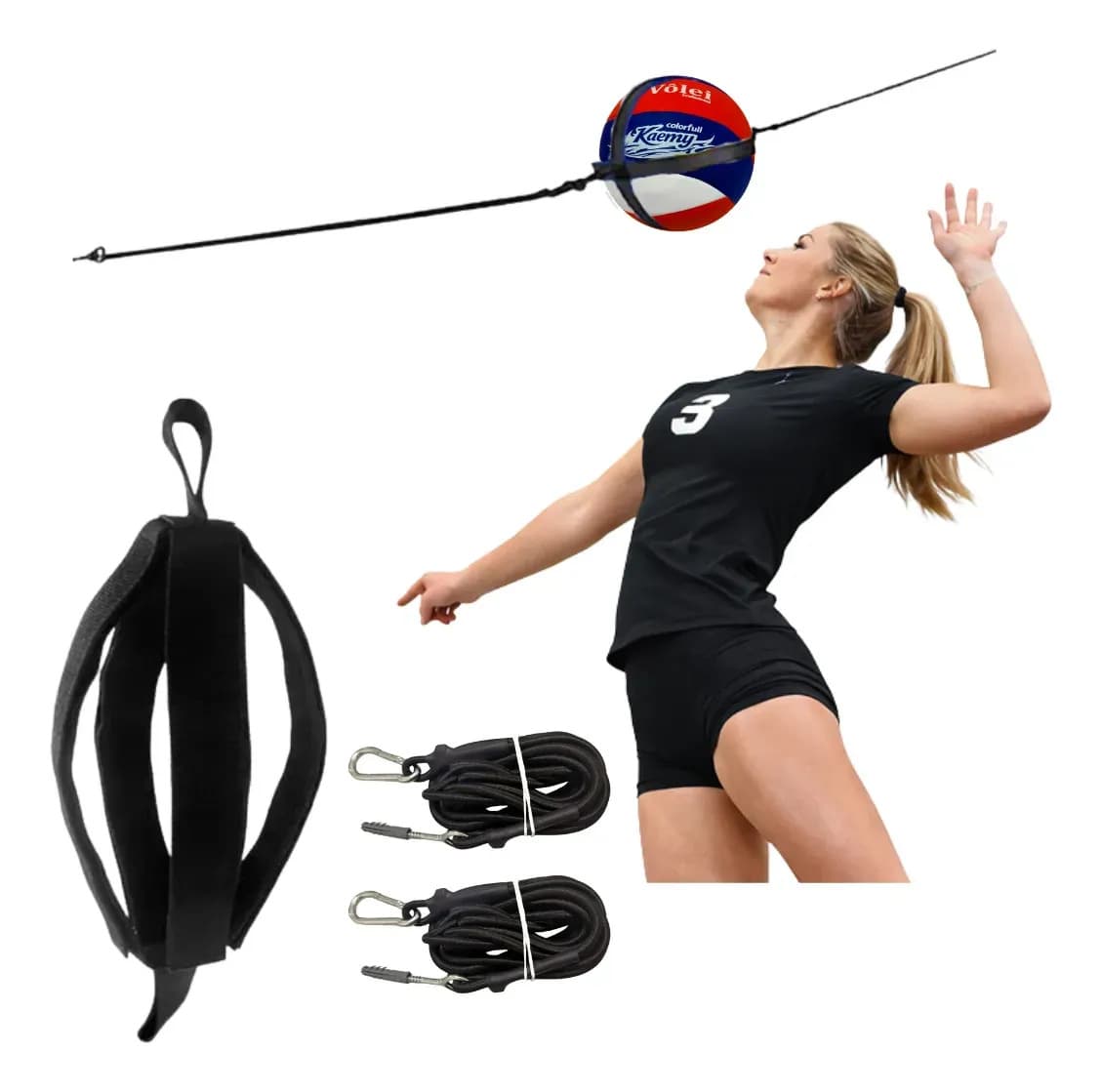 Kit Voleibol Treino + Bola Vôlei Variadas