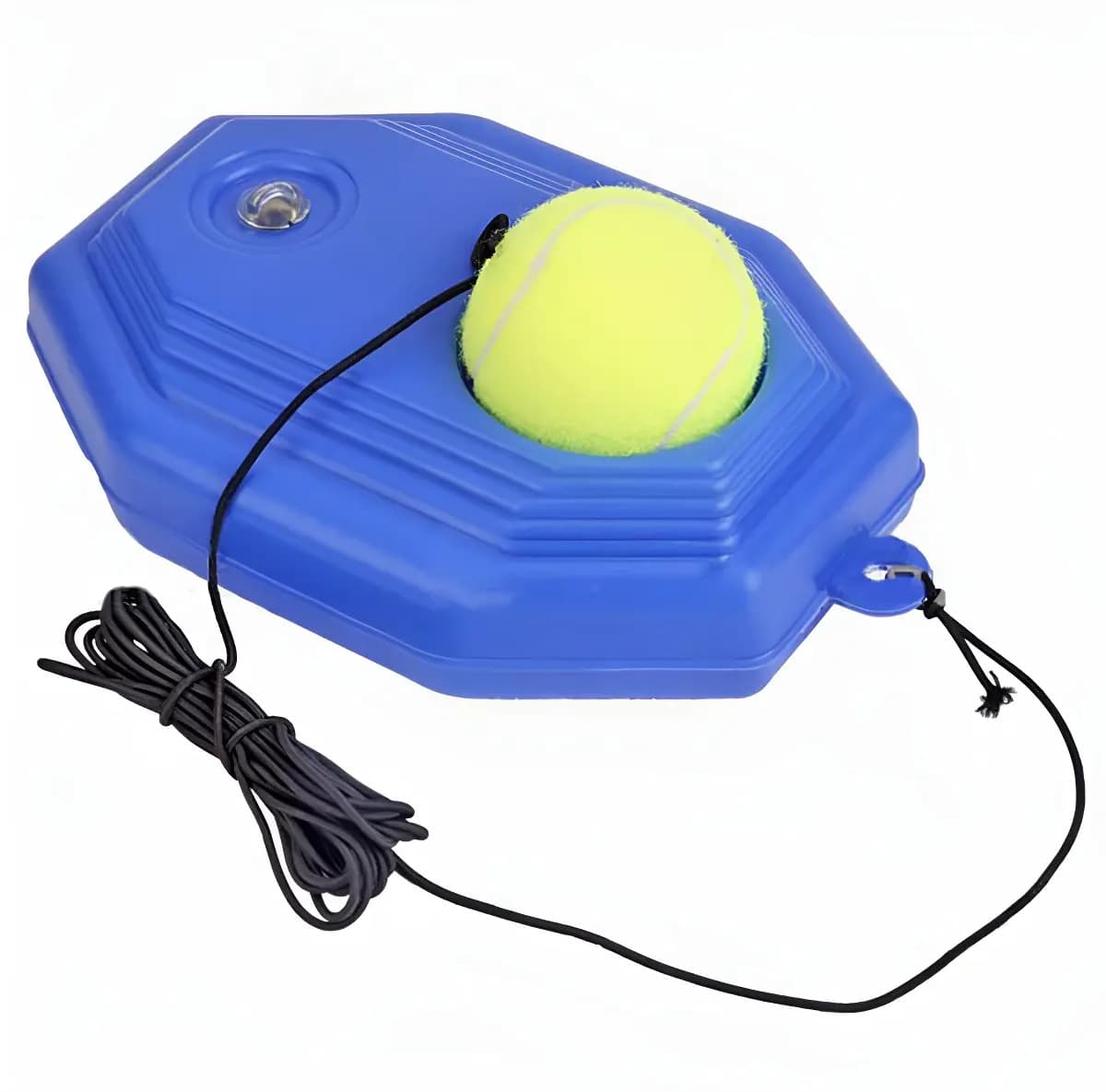 Base Com Bola Treino Rebote Portátil Treinamento Tênis Smash Cor Azul