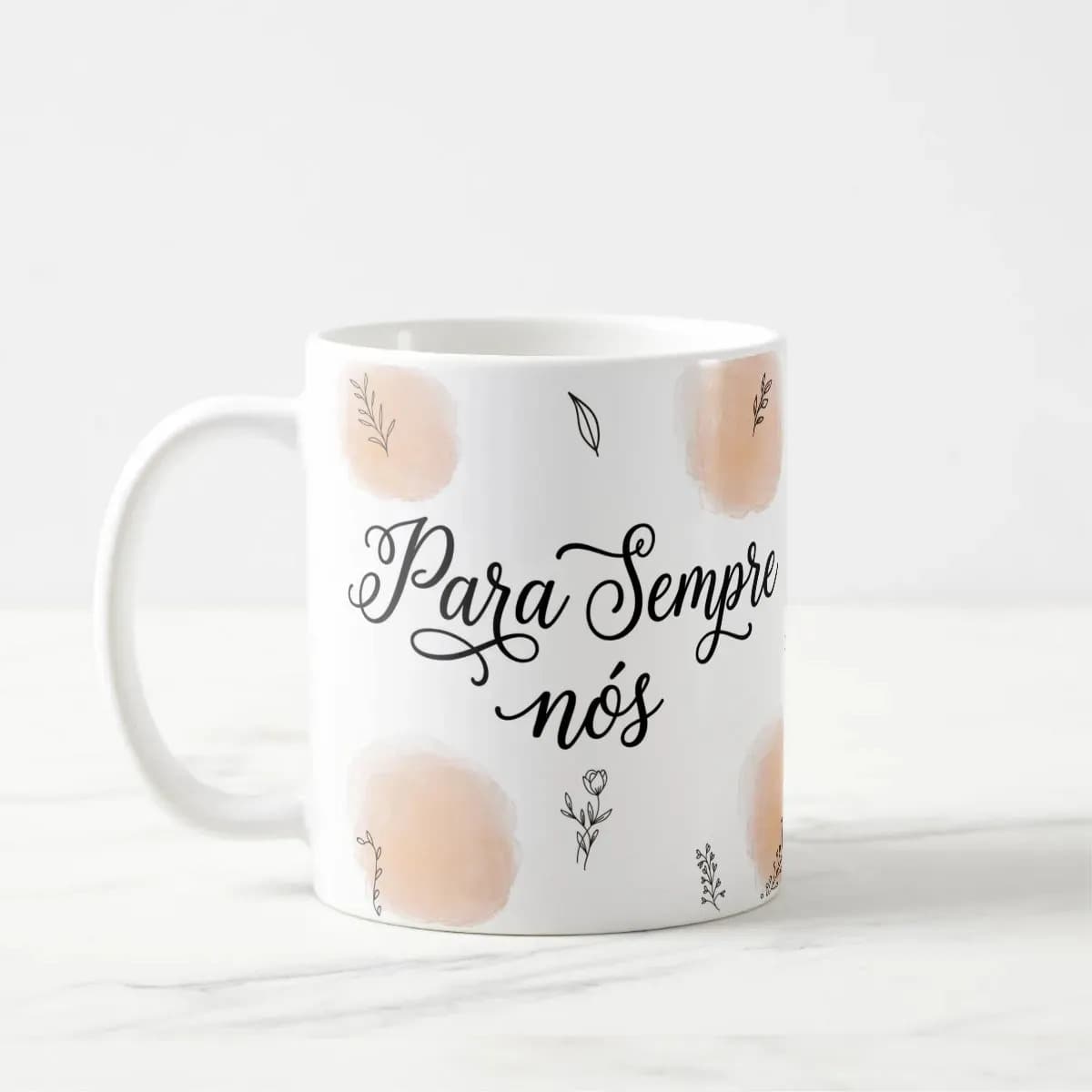 Caneca Casal Personalizada Presente Criativo Namorados Branco Pra Sempre Nós
