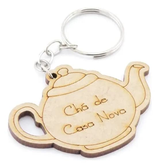 Chaveiro Modernarte Bule Personalizado Maternidade chaveiro personalizado kit 60u marrom-claro
