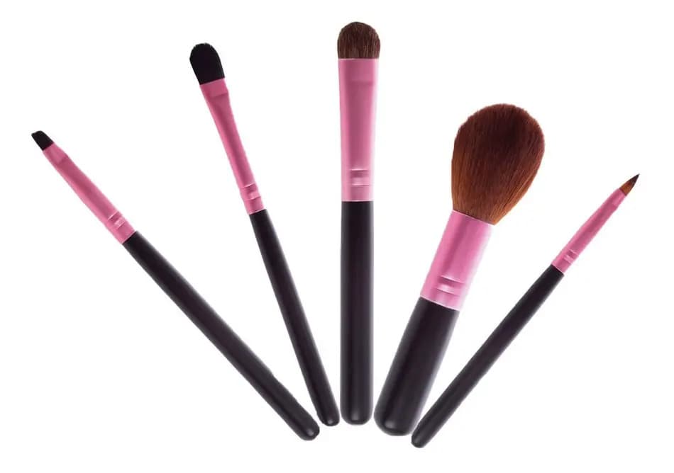 Kit Pincéis Maquiagem 5 Peças Studio Kv Cerdas Sintéticas