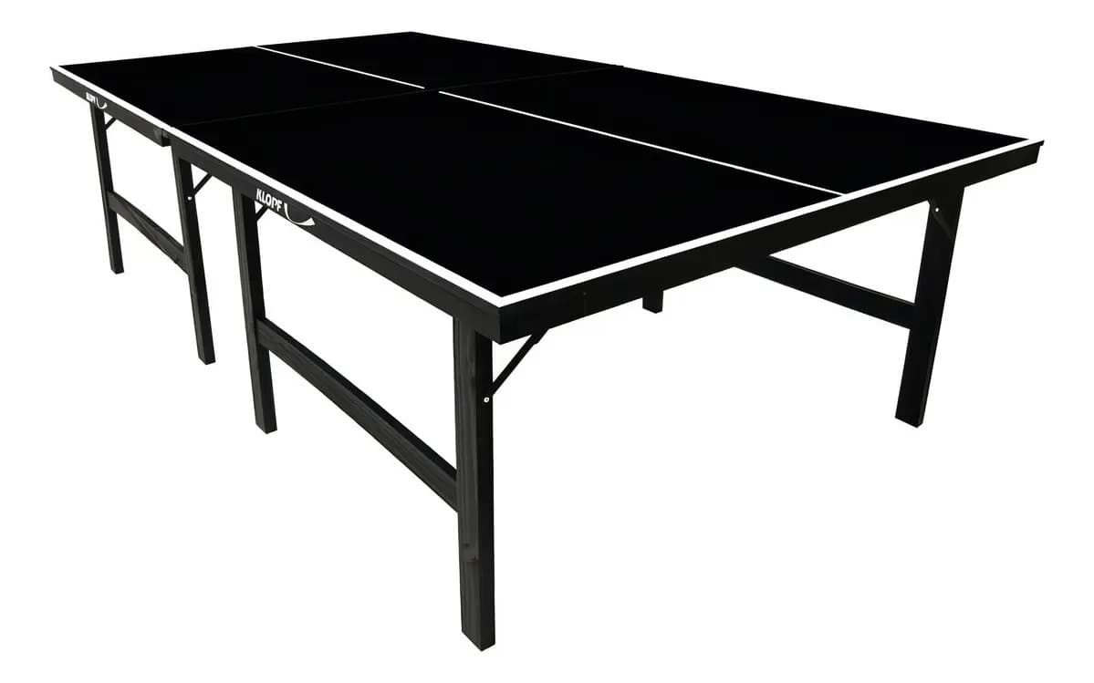 Mesa Ping Pong Dobrável Klopf 1010 MDP Preto Para Interior