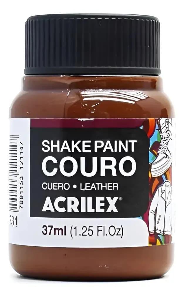 Tinta Couro 37ml Reparar Jaqueta Sapato Bolsa Cor Marrom