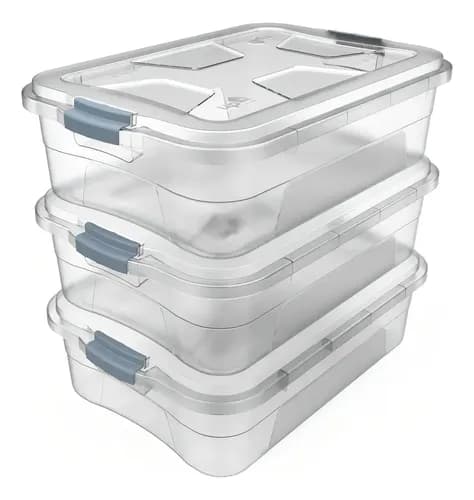 Kit 3 Caixas Organizadoras transparente 6 litros Uninjet
