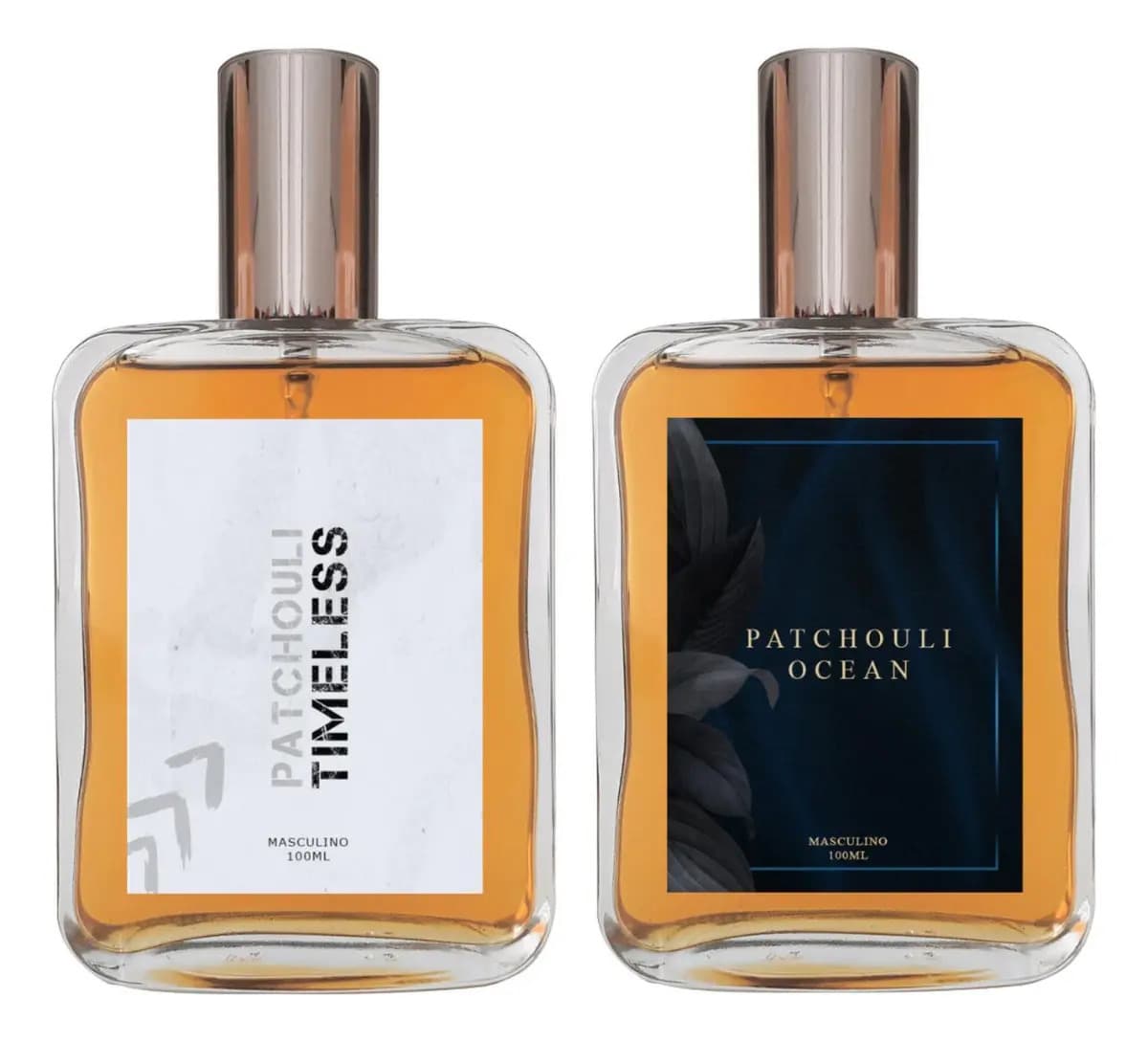 Perfume Masculino Essência do Brasil Kit Perfume - Patchouli Timeless + Patchouli Ocean 100ml
