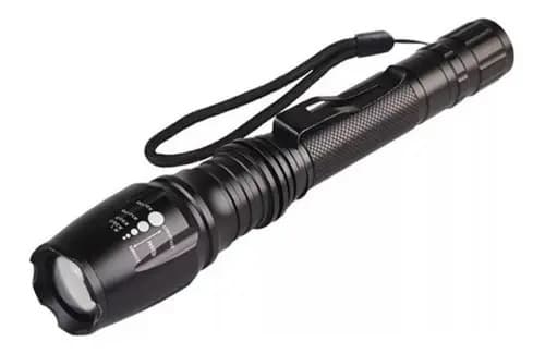 Lanterna tática BL-8668 recarregável Zoom Lanterna tática poderosa Preta com luz Branca