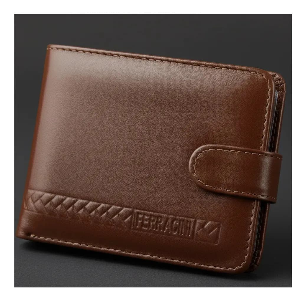 Carteira Couro Ferracini Masculina Cfb002 Marrom