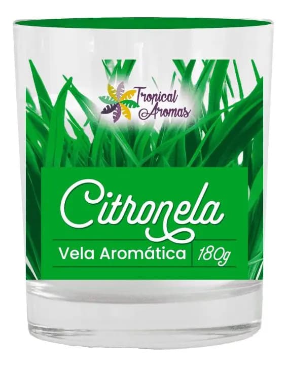 Vela Aromática Perfumada 180gr Citronela