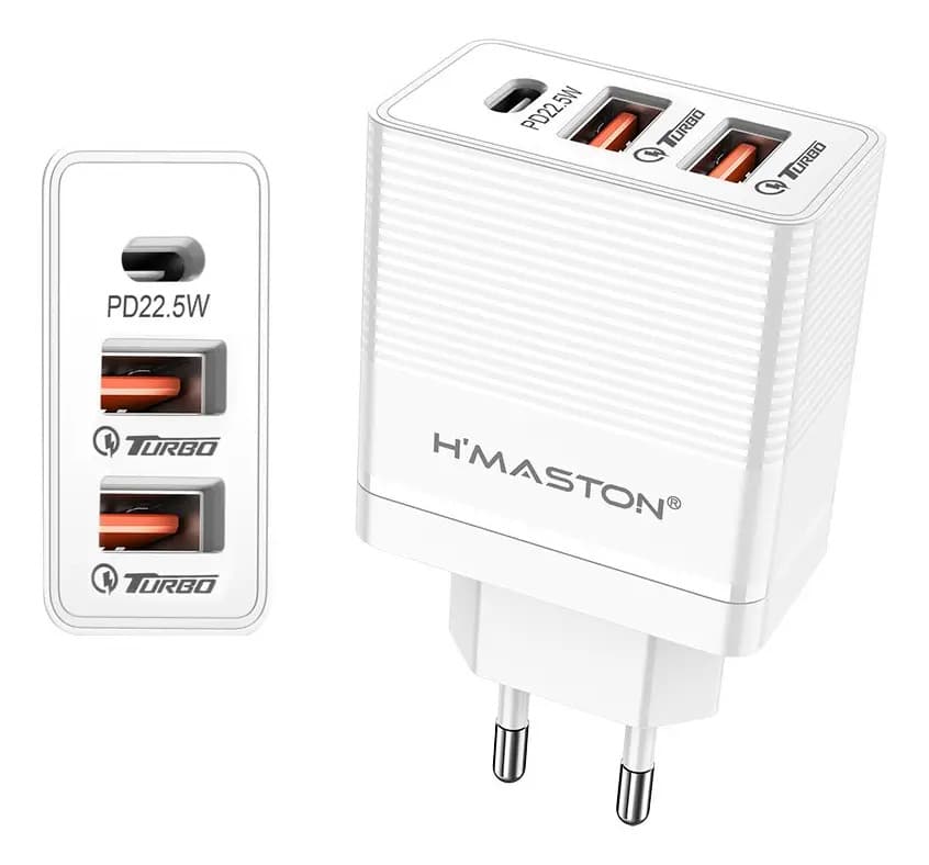 Carregador Turbo Celular 4a Dual Usb E Usb-c