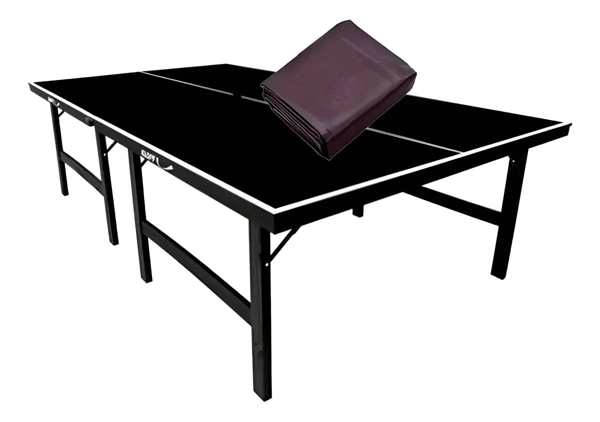 Mesa Ping Pong Preta Klopf 1010 + Capa Cor Preto