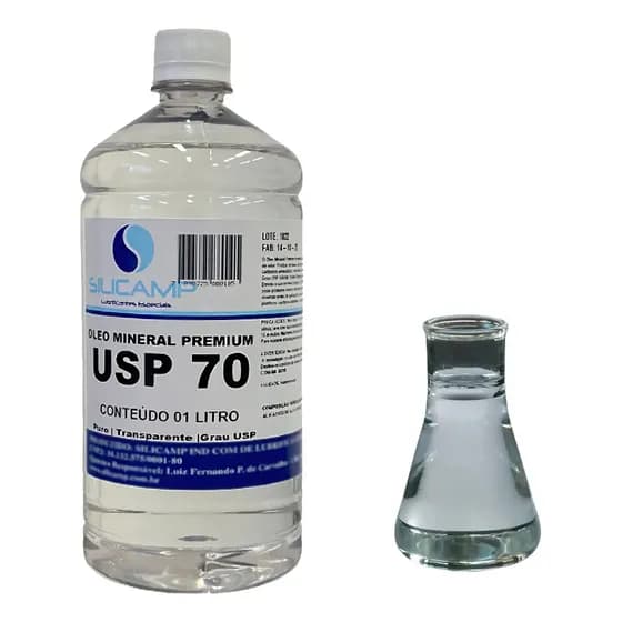 Oleo Mineral Usp Branco Puro Transparente Premium Para Uso Cosméticos Cremes 1l