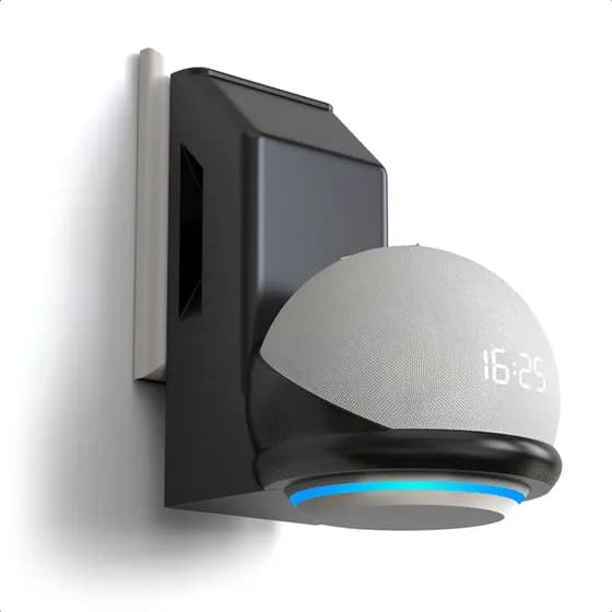 Suporte Parede Tomada Amazon Alexa Echo Dot 5 Geração Cor Preto