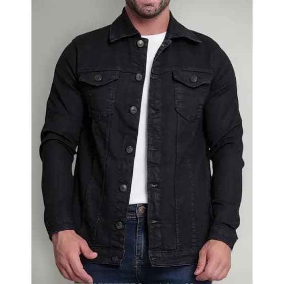 Jaqueta Jeans Sarja Masculina Fit Coloridas Casual Versátil