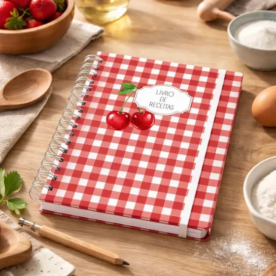 Caderno De Receitas Premium - 200 Pág (100 Folhas) - A5