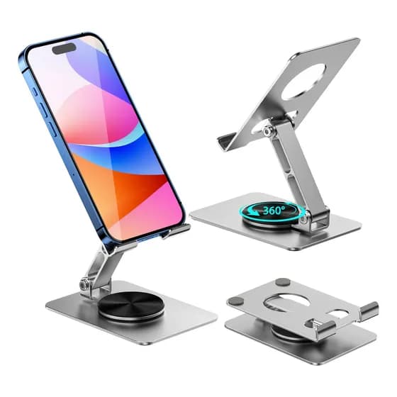Alumínio Mesa Suporte Para Celular Ajustável Giratório 360°