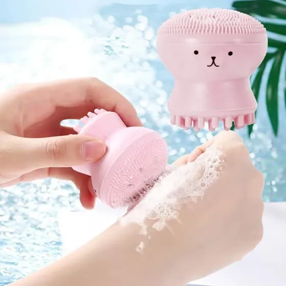 Esfoliante Facial De Silicone Dupla Face Formato Polvo
