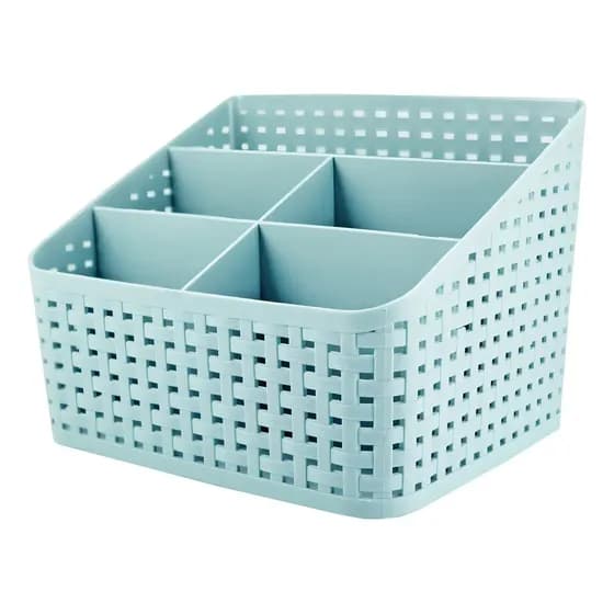 Organizador De Mesa Escrivaninha Multifuncional Escritório Cor Azul