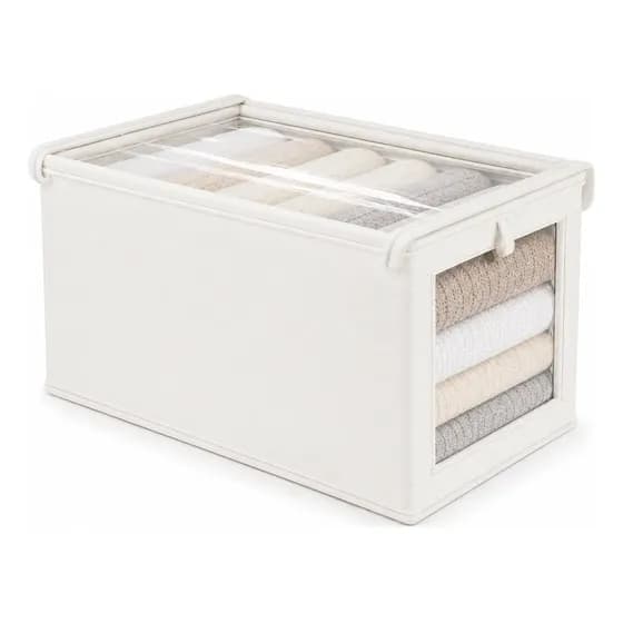 Caixa Organizadora Cesto Dobrável Guarda Roupa Closet Visor