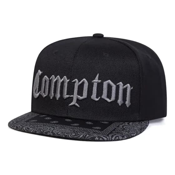Boné Snapback Compton Aba Reta Bordado