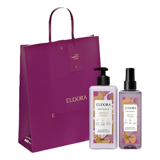 Kit Eudora Instance Ameixa E Praliné Hidratante+body Splash