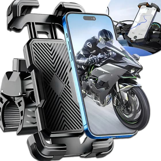 Suporte Celular Moto Bicicleta Guidão Bike Garra Resistente Reforçado Qualidade Ajustável Rotação 360° Gurumania