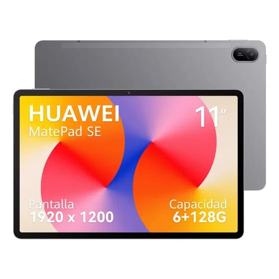 Tablet HUAWEI MatePad SE 11 6+128GB Tela HUAWEI FullView de 11" para Conforto Visual Superbateria de 7700 mAh 225W Câmera Traseira 8 MPCâmera Frontal 5 MP Cinza Nebula