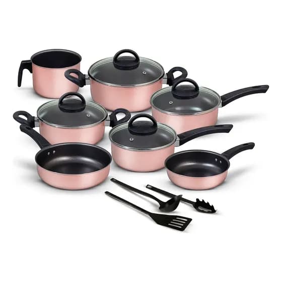 Conjunto Panelas Antiaderente 10 Peças Teflon Várias Cores