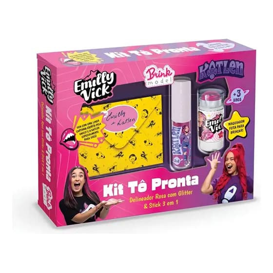 Maquiagem Kit Tô Pronta Emilly Vick E Katlen Dos Rosa Make
