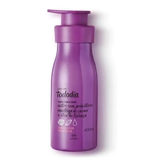 Creme Hidratante Corporal Natura Todo Día 400 ml Fragrância Ameixa e Flor de Baunilha