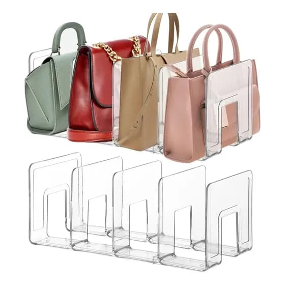 Kit 2 Organizadores De Bolsas Acrílico Divisor Para Closet