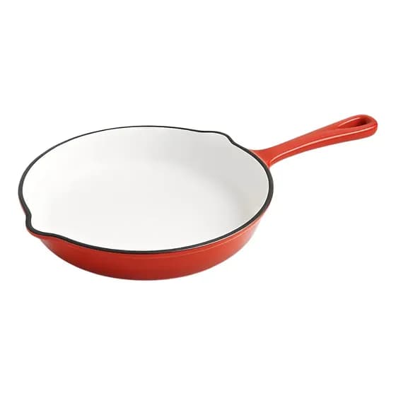 Caçarola Alta Frigideira Vermelho Forjado Resistente Cozinha