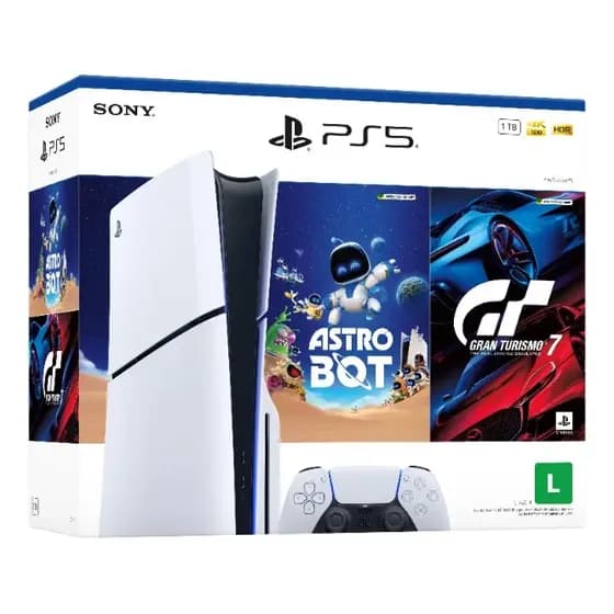 Console Playstation®5 Slim Disk - Pacote Astro Bot E Gran Turismo 7 Branco